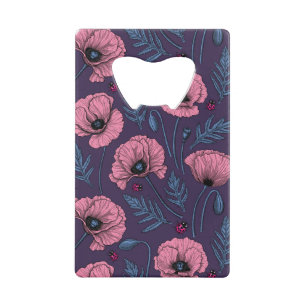 Abrebotellas De Tarjeta De Crédito Espías rosadas en violeta oscuro
