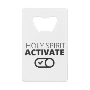 Abrebotellas De Tarjeta De Crédito Espíritu Santo B/W Activar Icono Gosp de gráficos 