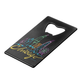 Abrebotellas De Tarjeta De Crédito Esquina de Chicago