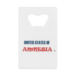 ABREBOTELLAS DE TARJETA DE CRÉDITO ESTADOS UNIDOS DE AMNESIA