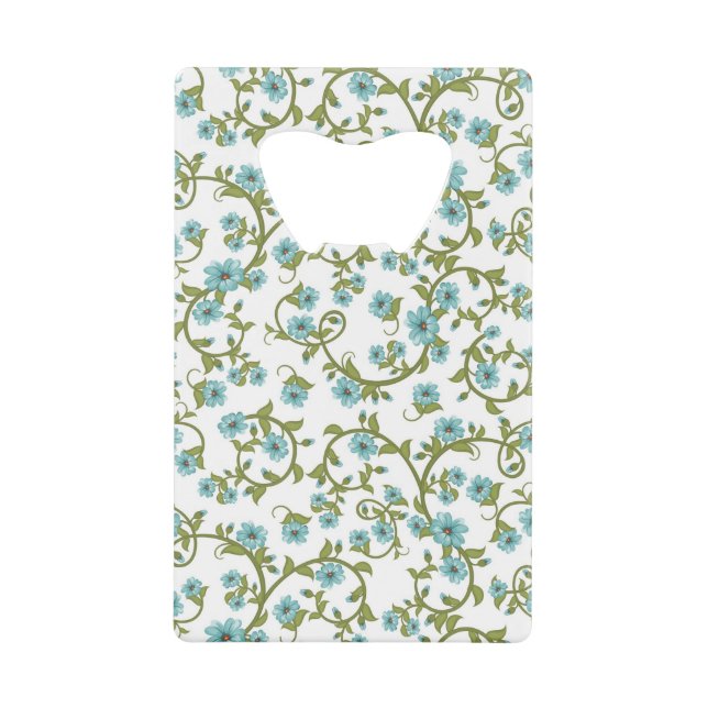 Abrebotellas De Tarjeta De Crédito Estampado de flores 2 (Anverso)