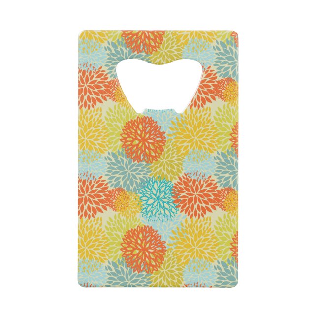 Abrebotellas De Tarjeta De Crédito Estampado de flores 3 (Anverso)