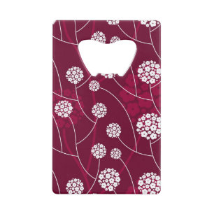 Abrebotellas De Tarjeta De Crédito Estampado de flores abstracto