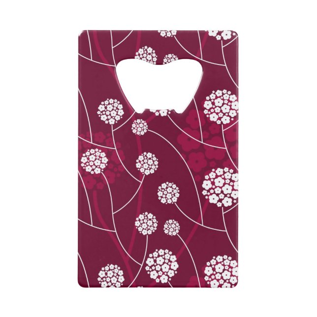 Abrebotellas De Tarjeta De Crédito Estampado de flores abstracto (Anverso)
