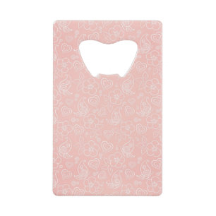 Abrebotellas De Tarjeta De Crédito Estampado de flores decorativo