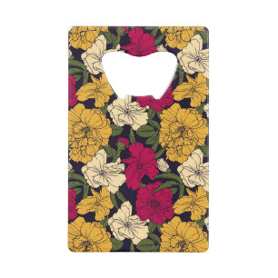 Abrebotellas De Tarjeta De Crédito Estampado de flores elegante