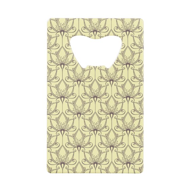 Abrebotellas De Tarjeta De Crédito Estampado de flores poner crema (Anverso)