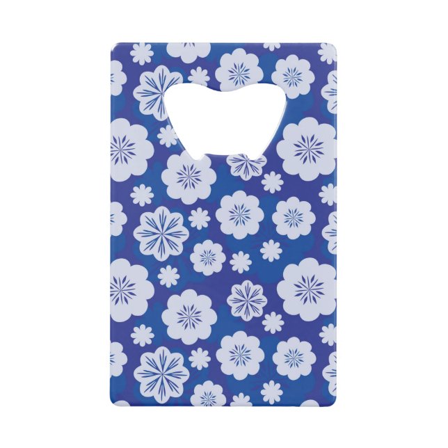 Abrebotellas De Tarjeta De Crédito estampado de plores (Anverso)