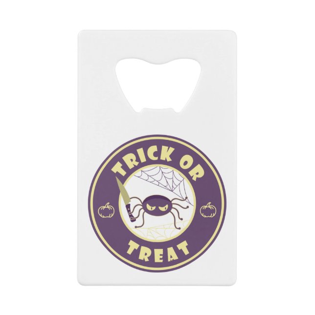 Abrebotellas De Tarjeta De Crédito Estilo de araña halloween Starbucks (Anverso)