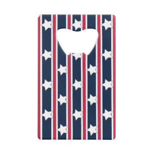 Abrebotellas De Tarjeta De Crédito Estrellas patrióticas divertidas y divertidas