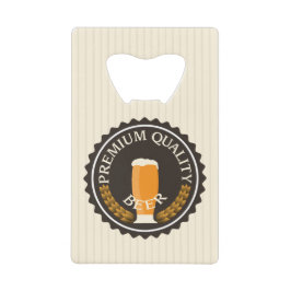 Abrebotellas De Tarjeta De Crédito Etiqueta de Cerveza Retro con Tu Nombre