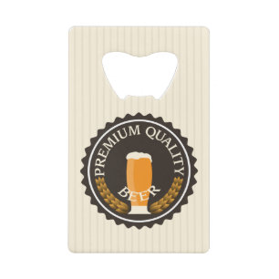 Abrebotellas De Tarjeta De Crédito Etiqueta de Cerveza Retro con Tu Nombre