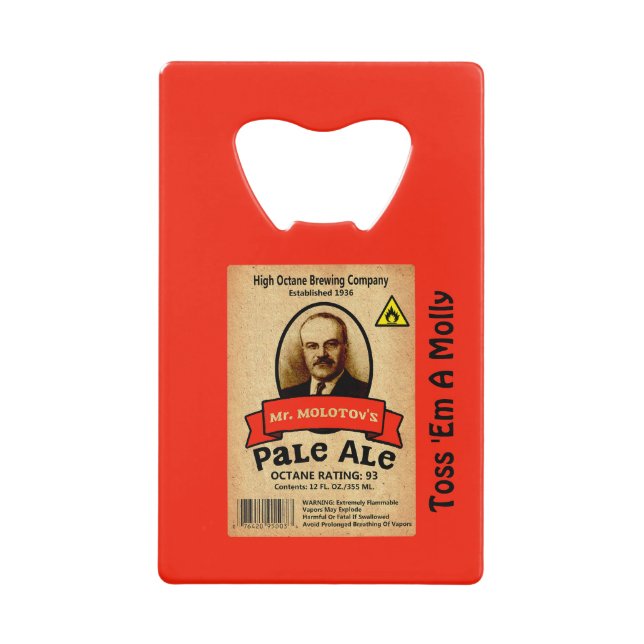 Abrebotellas De Tarjeta De Crédito Etiqueta Pale Ale de Molotov (Anverso)