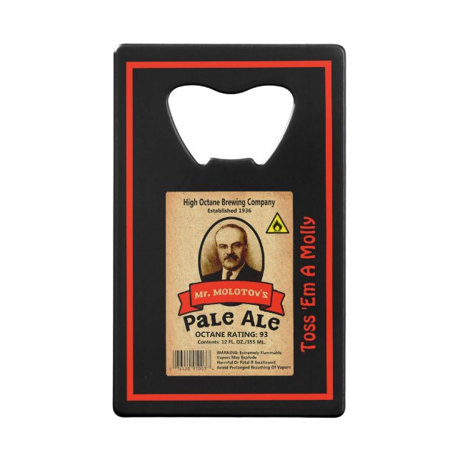 Abrebotellas De Tarjeta De Crédito Etiqueta Pale Ale de Molotov (Anverso)