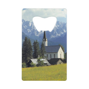 Abrebotellas De Tarjeta De Crédito Europa, Austria, Gosau. La aguja de la iglesia