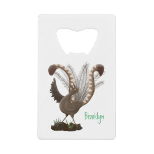 Abrebotellas De Tarjeta De Crédito Excelente ilustracion de personalizado de lyrebird