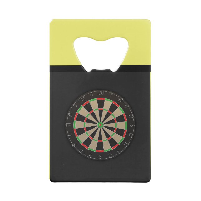 Abrebotellas De Tarjeta De Crédito Fans de Darts 🎯 😍 Dartboard (Reverso)
