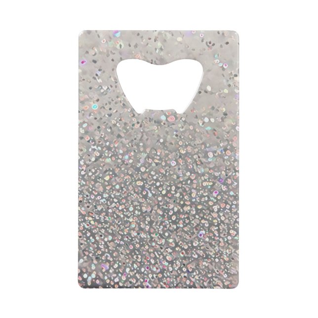 Abrebotellas De Tarjeta De Crédito FauxGlitter (Anverso)