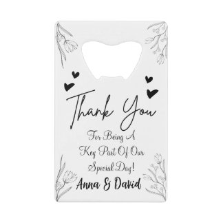 Abrebotellas De Tarjeta De Crédito Favor de la boda personalizada