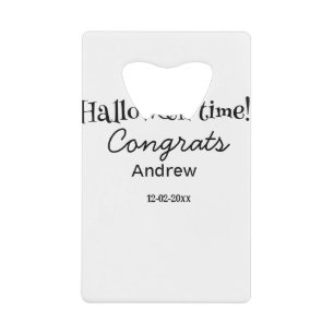 Abrebotellas De Tarjeta De Crédito Felicidades en Halloween agregar nombre fecha año