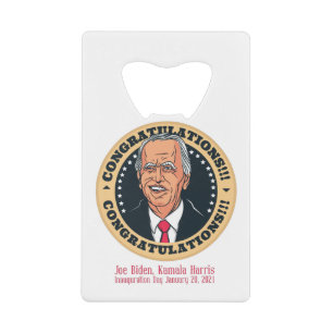 Abrebotellas De Tarjeta De Crédito felicitaciones presidente joe biden