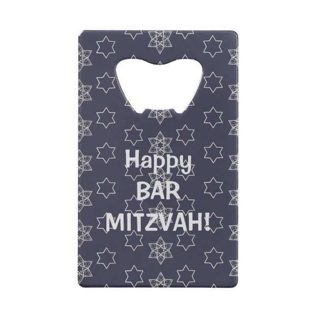Abrebotellas De Tarjeta De Crédito ¡Feliz Bar Mitzvah! (Anverso)