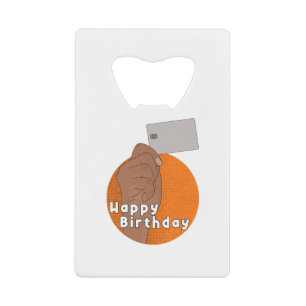 Abrebotellas De Tarjeta De Crédito Feliz cumpleaños