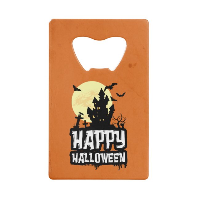 Abrebotellas De Tarjeta De Crédito Feliz Halloween (Anverso)