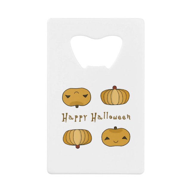 Abrebotellas De Tarjeta De Crédito Feliz Halloween (Anverso)