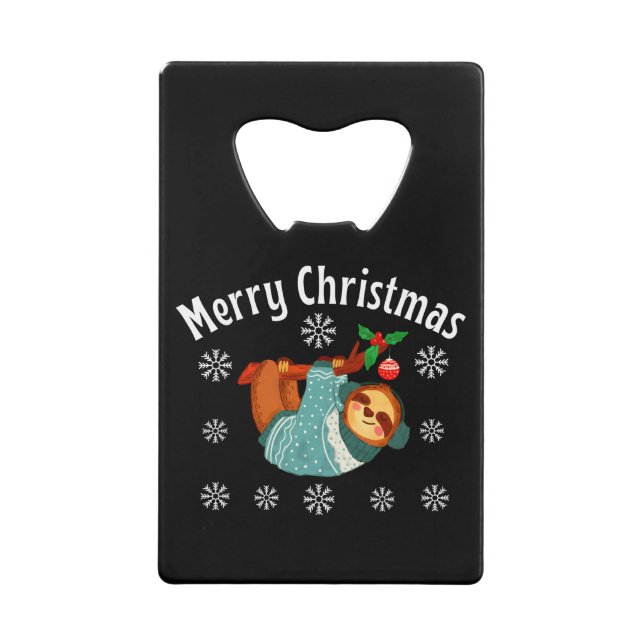 Abrebotellas De Tarjeta De Crédito Feliz Navidad (Anverso)