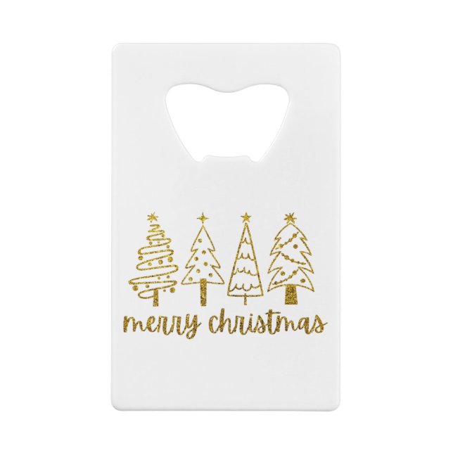 Abrebotellas De Tarjeta De Crédito Feliz Navidad (Reverso)