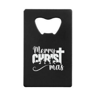 Abrebotellas De Tarjeta De Crédito Feliz Navidad Cristiana Navidad Jesucristo Navidad
