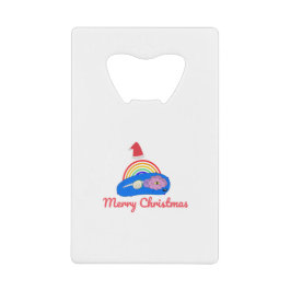 Abrebotellas De Tarjeta De Crédito Feliz Navidad - Energía positiva - Arcoiris