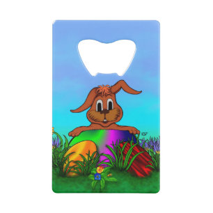 Abrebotellas De Tarjeta De Crédito ¡Feliz Pascua! Conejo de Pascua