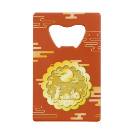 Abrebotellas De Tarjeta De Crédito Festival de Otoño de Otoño Mooncake Moon Rabbit