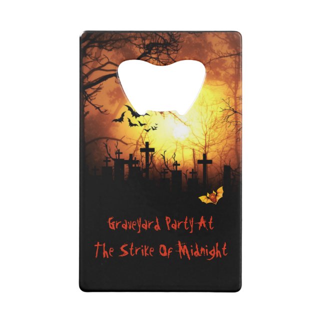 Abrebotellas De Tarjeta De Crédito Fiesta de cementerio - (Anverso)
