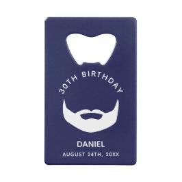 Abrebotellas De Tarjeta De Crédito Fiesta de cumpleaños navales barbas blancas hombre