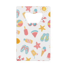 Abrebotellas De Tarjeta De Crédito Fiesta De La Piscina Tropical