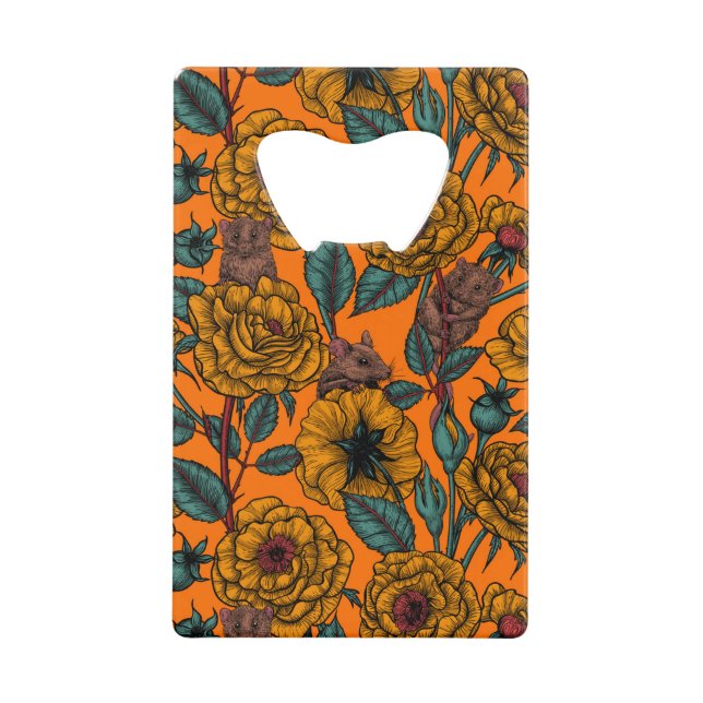 Abrebotellas De Tarjeta De Crédito Fiesta de ratones retro (Anverso)