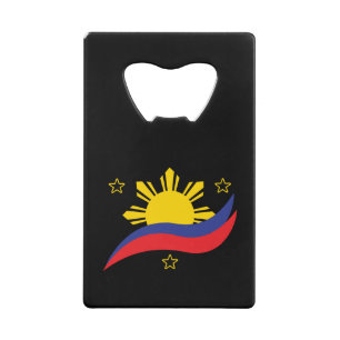Abrebotellas De Tarjeta De Crédito Filipinas Filipino Pinoy Bandera