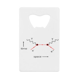 Abrebotellas De Tarjeta De Crédito Física del diagrama de Feynman
