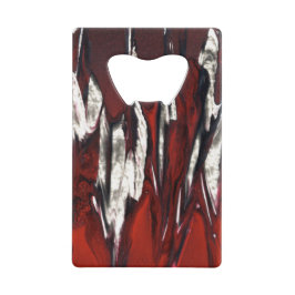 Abrebotellas De Tarjeta De Crédito Flames en rojo y negro