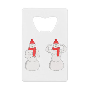 Abrebotellas De Tarjeta De Crédito Flex Muscle Snowman