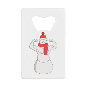 Abrebotellas De Tarjeta De Crédito Flex Muscle Snowman
