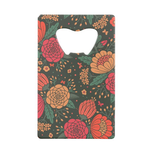 Abrebotellas De Tarjeta De Crédito flor (Anverso)
