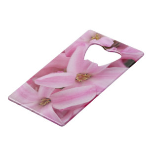 Abrebotellas De Tarjeta De Crédito flor de jacinto rosa