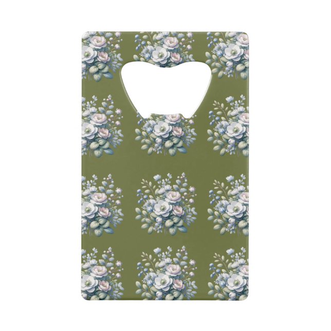 Abrebotellas De Tarjeta De Crédito Flor personalizada (Anverso)