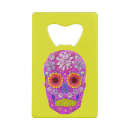 Abrebotellas De Tarjeta De Crédito Flor Skull 2