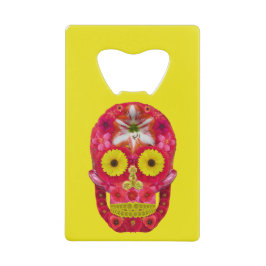 Abrebotellas De Tarjeta De Crédito Flor Skull 6