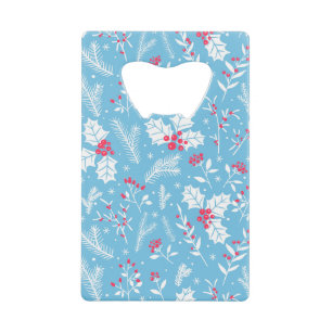 Abrebotellas De Tarjeta De Crédito Flora de invierno 2